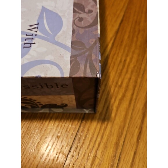 Elegant 3 Pc Nesting Storage Box Set Purple Fleur De Lis Love Laugh Happiness - Picture 10 of 11